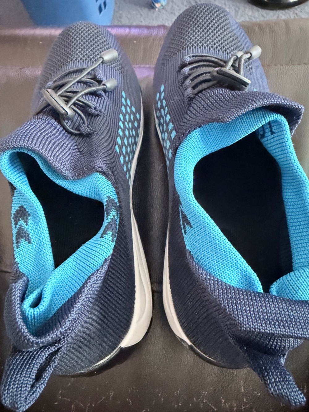 Women’s comfortwear Slip-On Sneakers in Navy and Bright Blue
